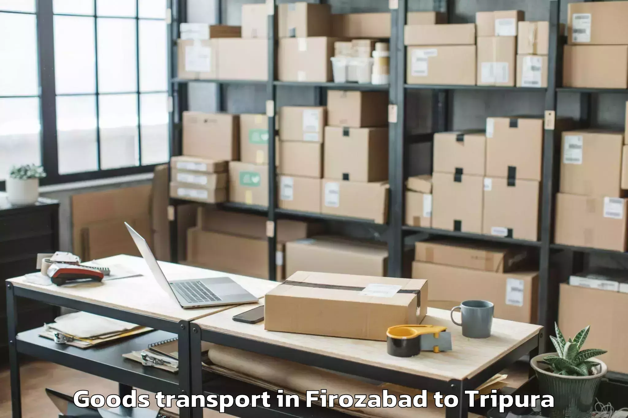 Top Firozabad to Bishalgarh Goods Transport Available